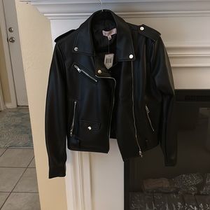 NWT faux leather jacket size 8 - philosophy